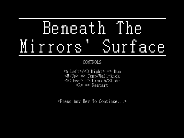 Beneath The Mirrors’ Surface: A game made in 48 hours for Ludum Dare
